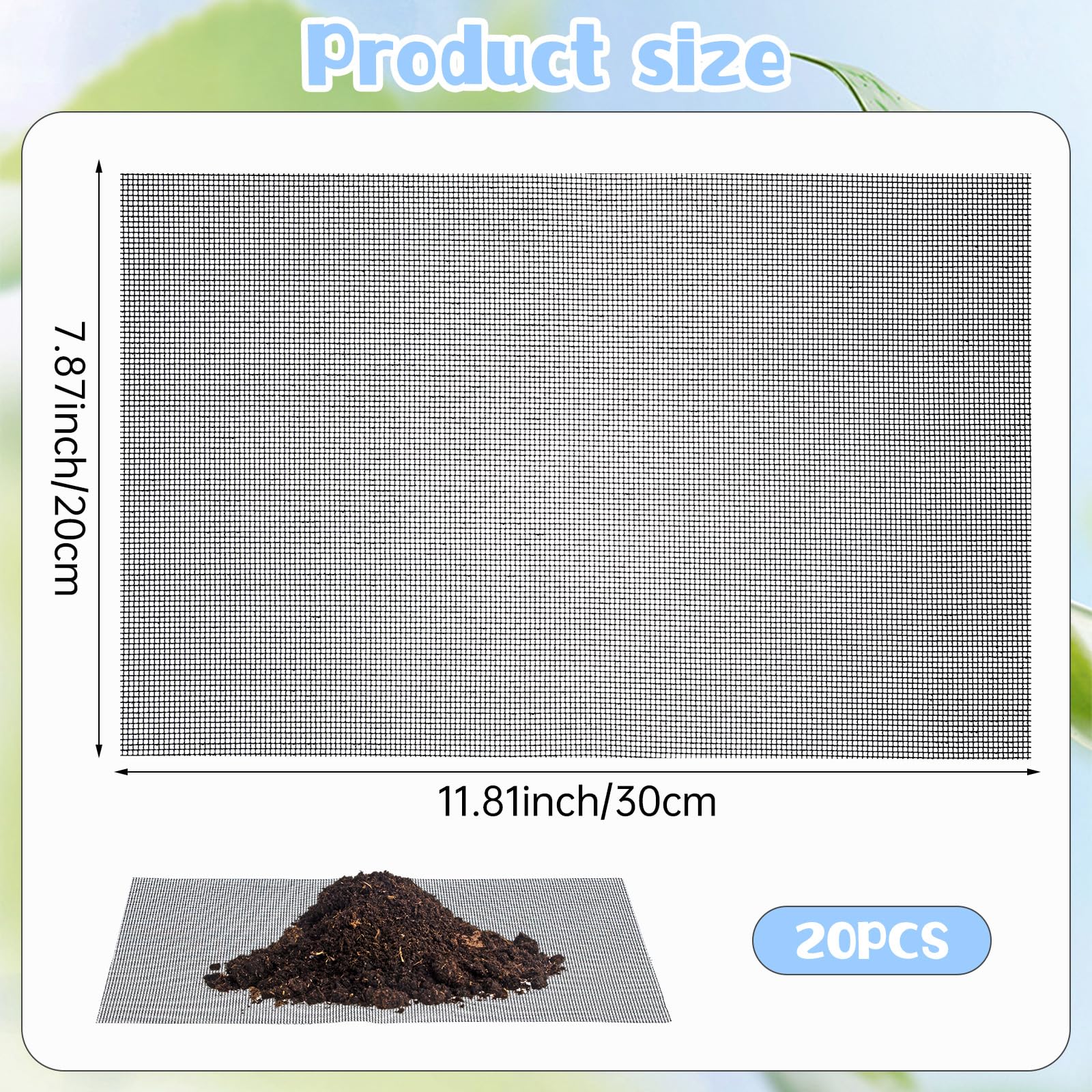 Hpmjz bonsai mesh drainage screen preventing soil leakage in decorative pots.
