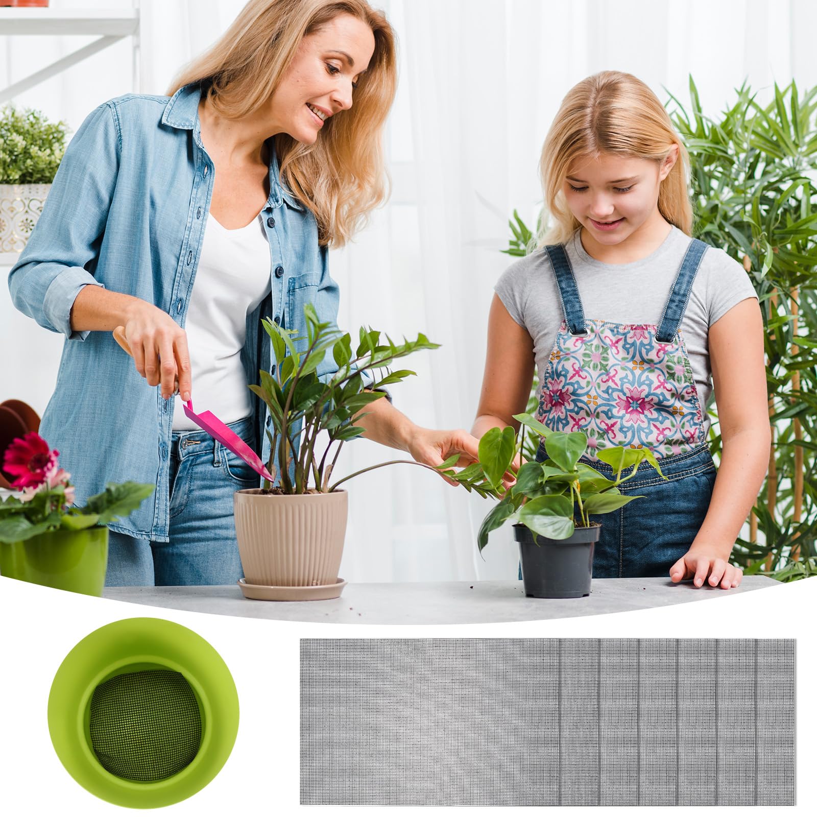 Hpmjz easy-clean drainage mesh simplifies watering and maintenance.