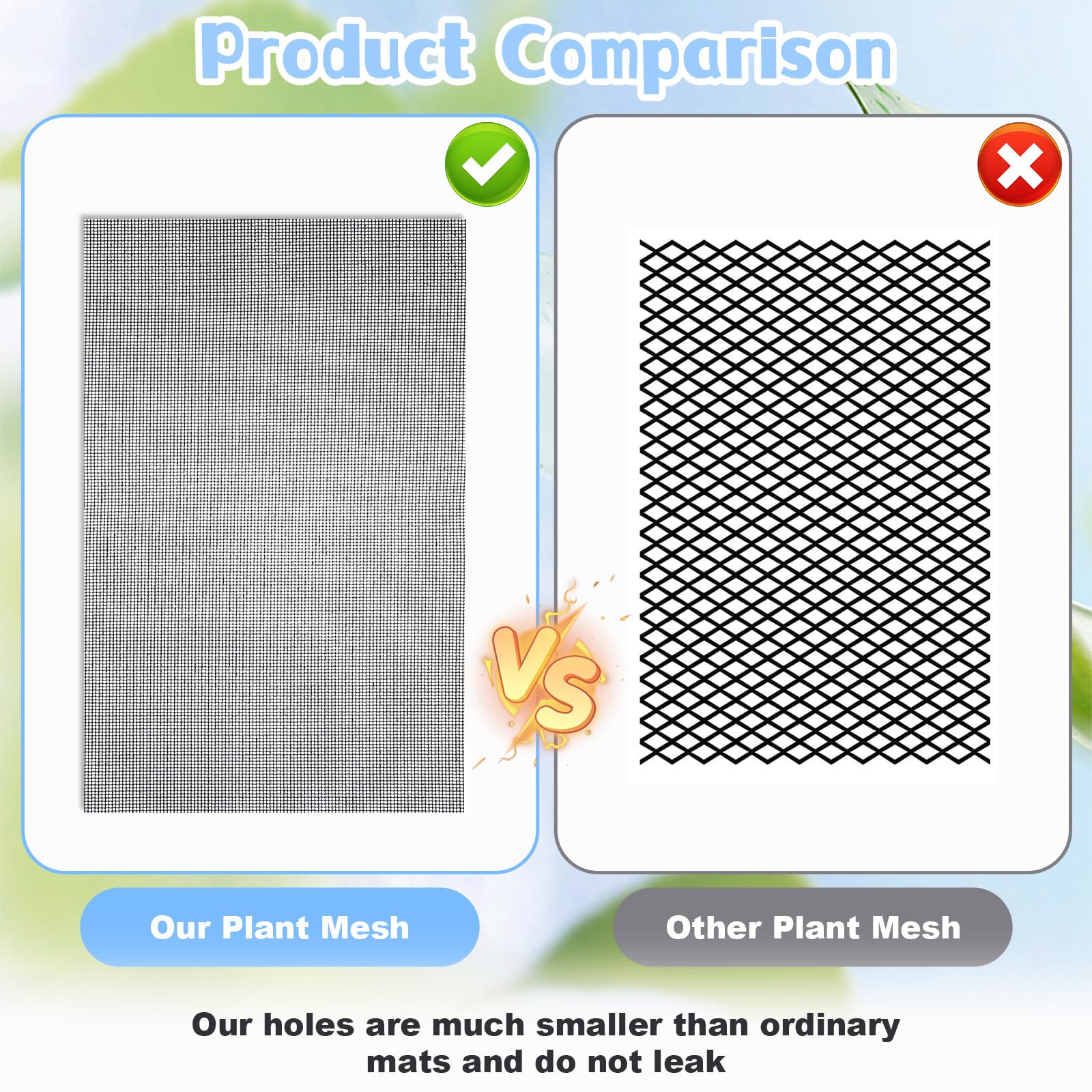 Hpmjz substrate barrier mesh supports pot drainage while keeping potting mix contained.
