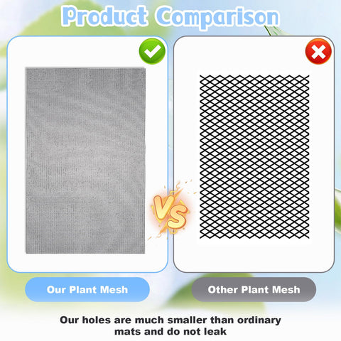 Hpmjz substrate barrier mesh supports pot drainage while keeping potting mix contained.