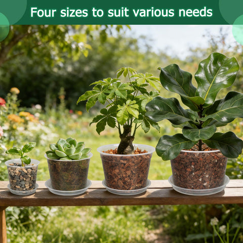 HQAUT durable PP plastic nursery pot is reusable and crack-resistant