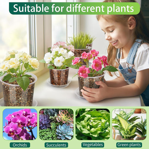HQAUT versatile pot suitable for indoor and outdoor use with saucer