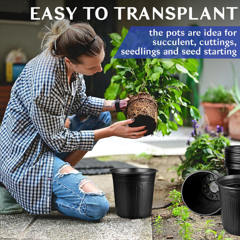 HQAUT drainage holes promote drainage and air circulation in each pot