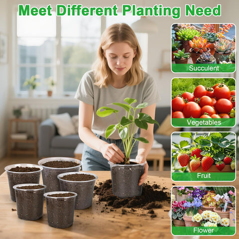 HQAUT lightweight polypropylene nursery pot ideal for easy transport.