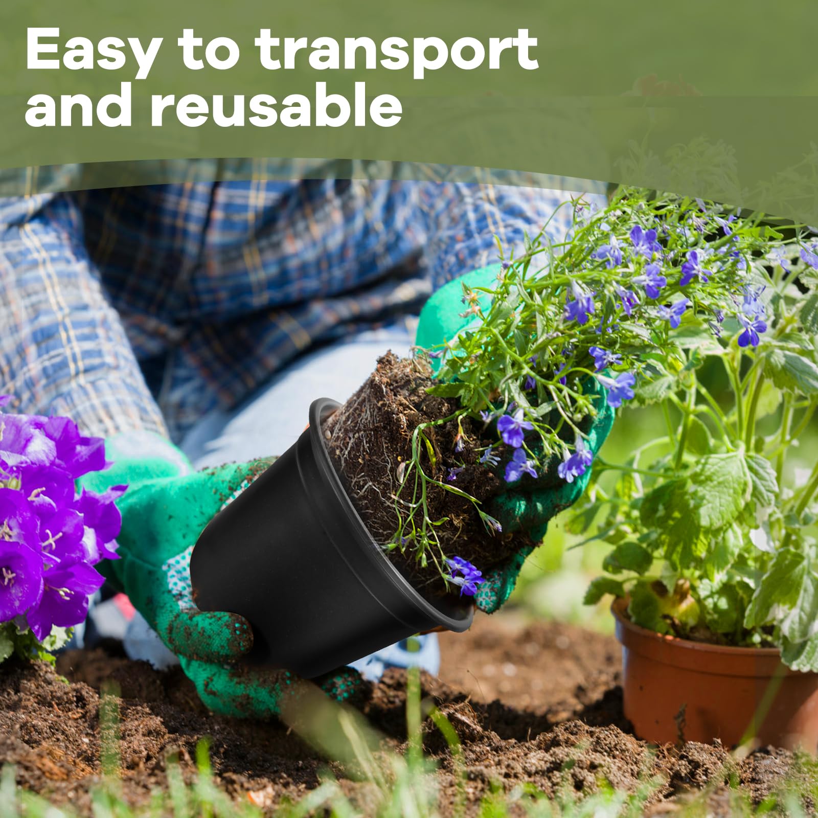 HQAUT stackable design simplifies storage and quick potting during projects.