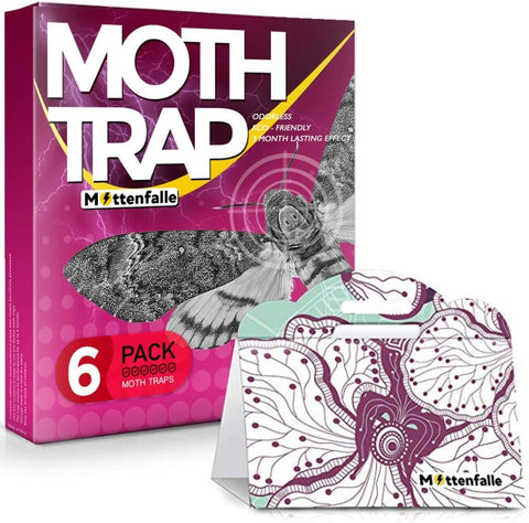 HQBLC Mottenfalle trap front view, stylish moth control for wool wardrobes.