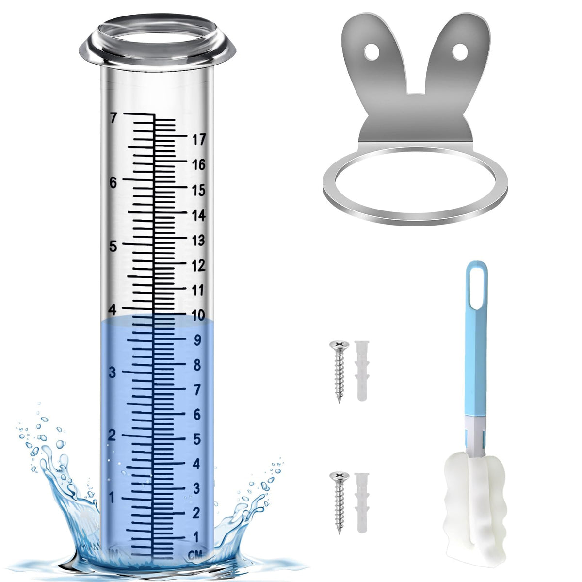 HQcontL accurate rain gauge with 7-inch readout for precise garden watering.
