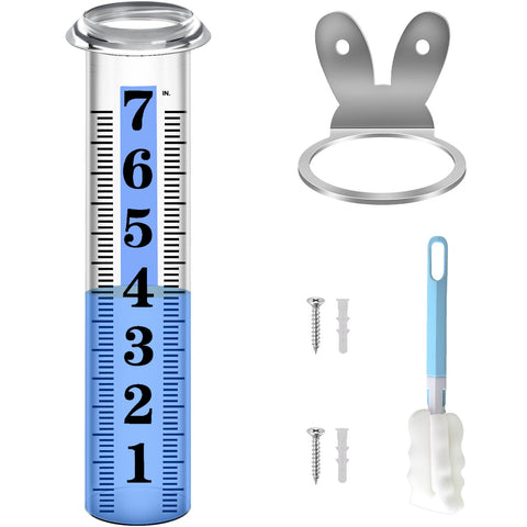 HQcontL accurate rain gauge 7in front view for precise rainfall tracking in yards