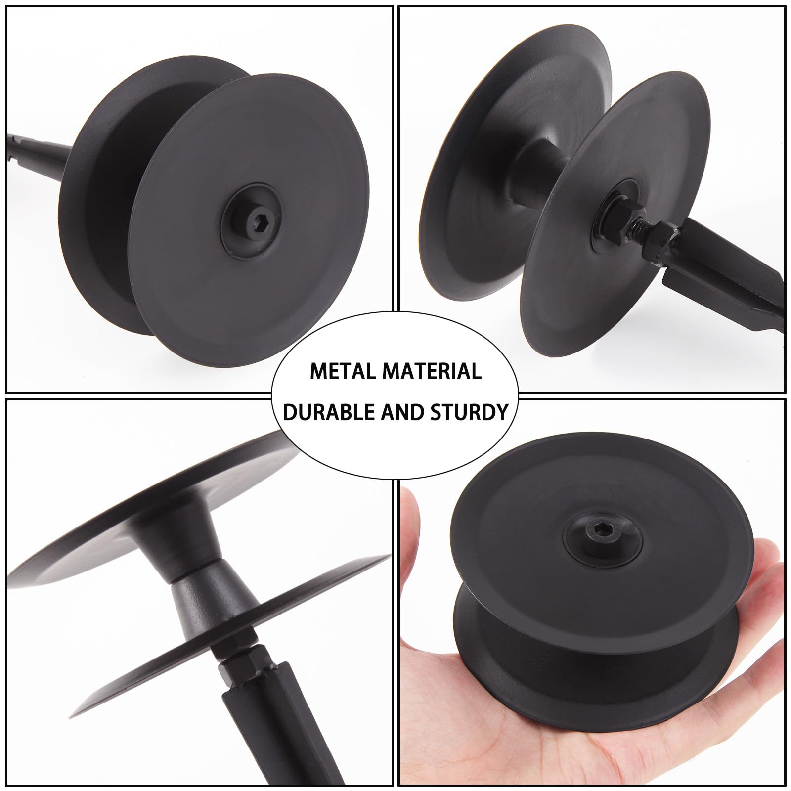 HQcontL cast-iron hose guide stake protects flower beds and paths