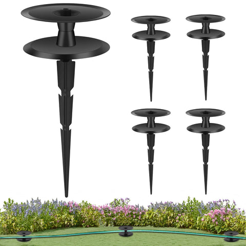 HQcontL garden hose guide spike 4pc set ready for durable outdoor use