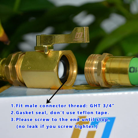 3/4 inch garden hose thread valve suitable for standard hoses.