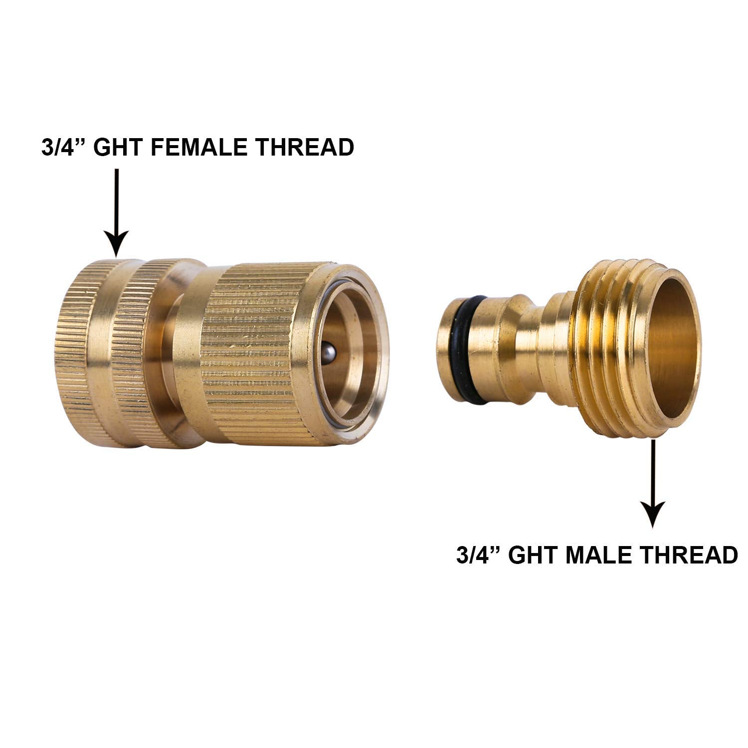 HQMPC durable brass construction highlights quality and longevity for garden hose fittings.