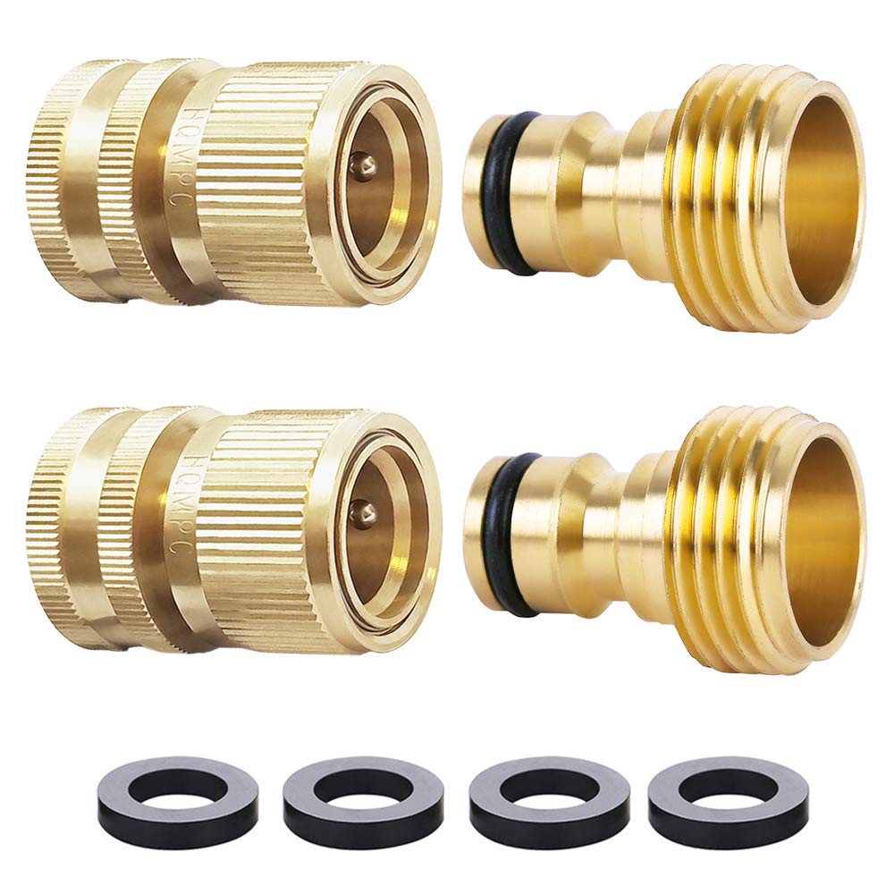 HQMPC brass female couplers quick connect for leak-free hose setup