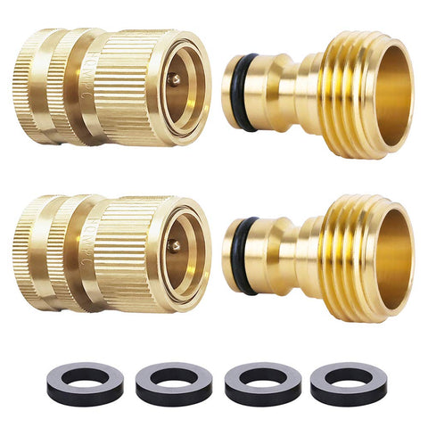 HQMPC brass female couplers quick connect for leak-free hose setup