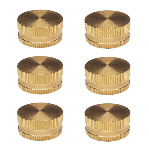 HQMPC brass caps fit 3/4-inch GHT male ends with a secure seal.