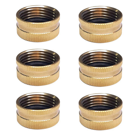 HQMPC brass cap side view shows sturdy construction for long-lasting outdoor use.
