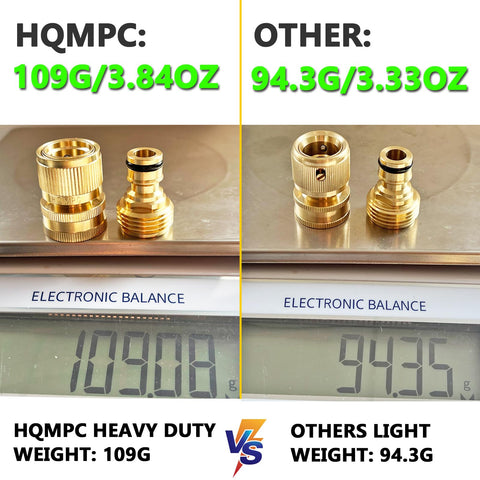 HQMPC brass male nipples quick connect enables fast hose assembly