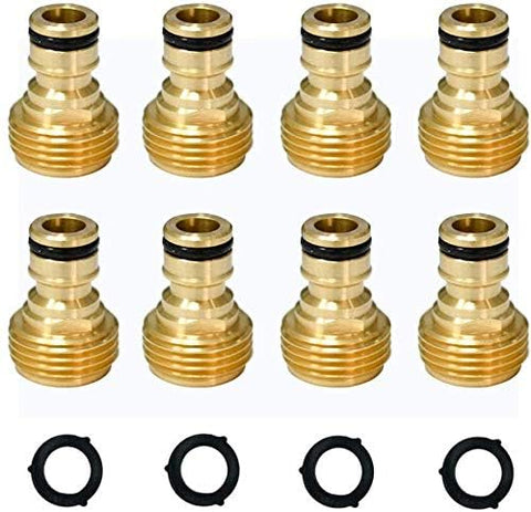 HQMPC brass quick-connect fittings closeup highlighting solid construction and leak-free seal.
