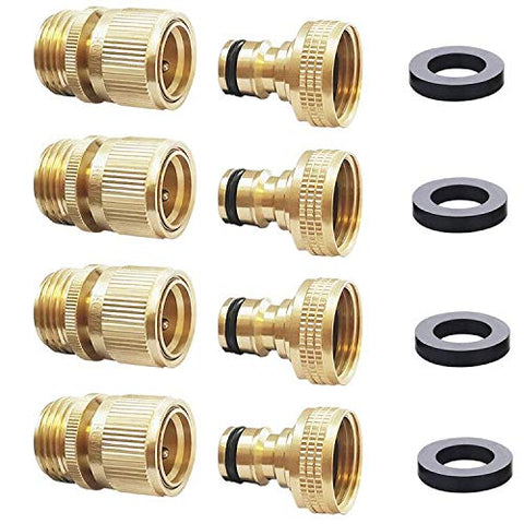 HQMPC brass quick connect front view shows sturdy connectors for durability