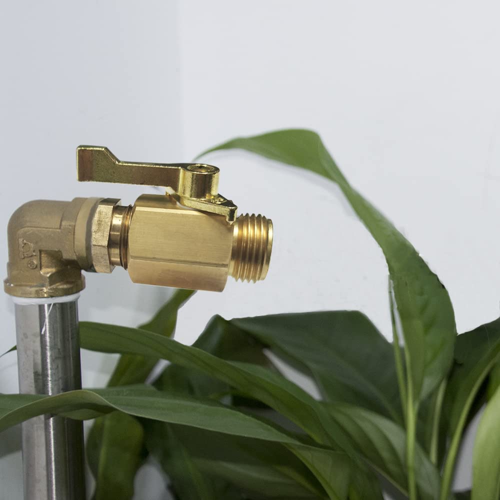 Brass construction resists corrosion for durable outdoor watering.