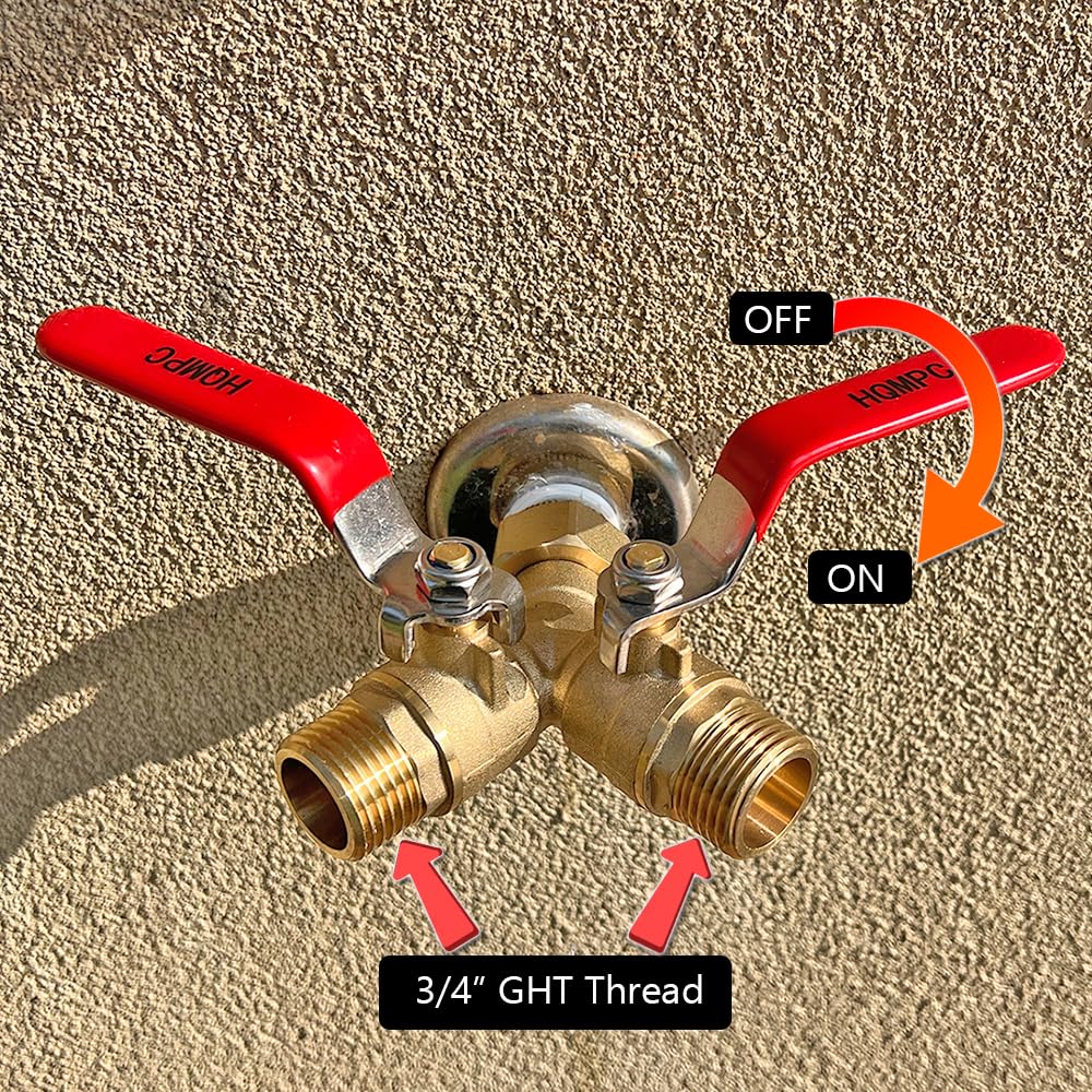 HQMPC durable heavy-duty brass splitter designed for frequent outdoor use