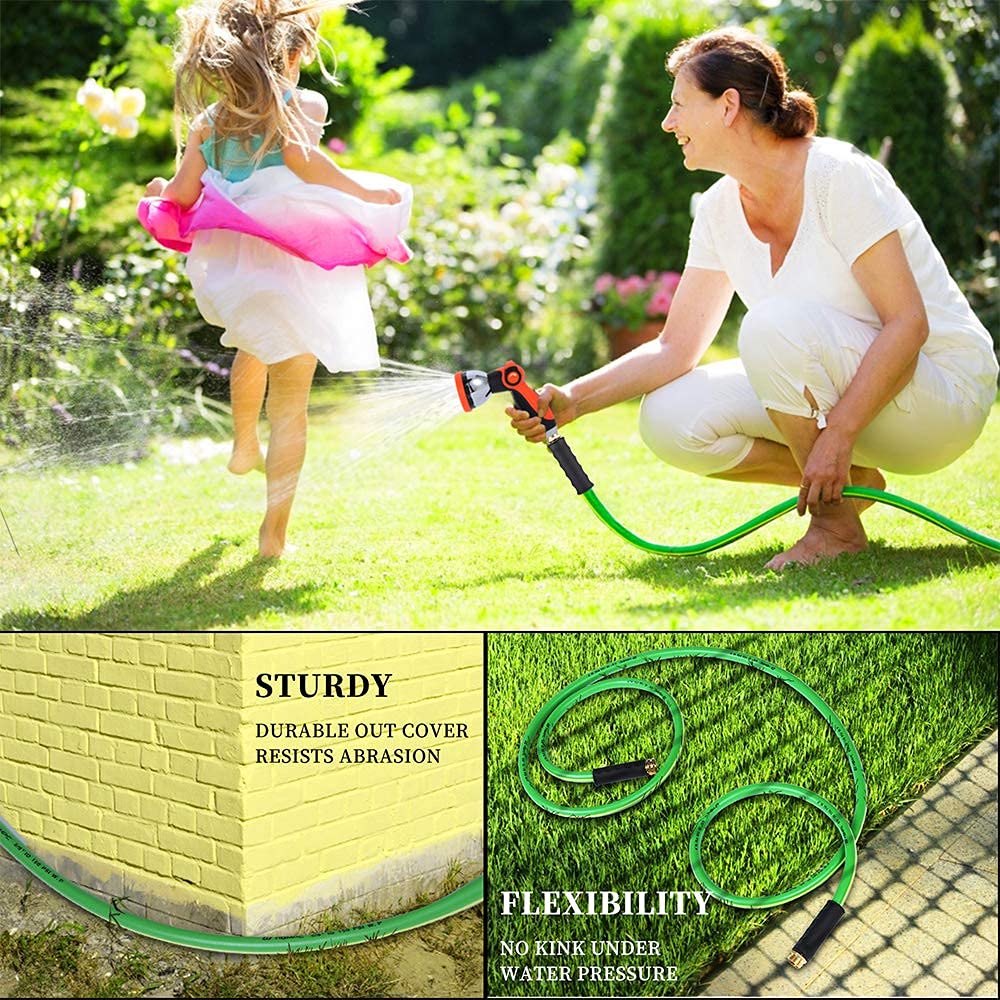 HQMPC garden hose 20 ft and lightweight for easy handling.
