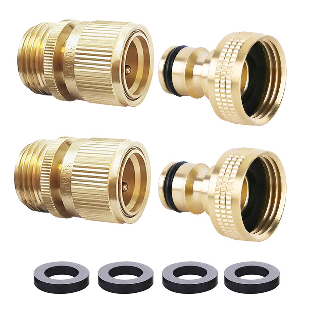 HQMPC garden hose quick connect set for leak-free connections.