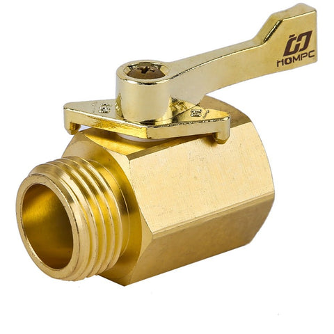 HQMPC heavy-duty brass shut-off valve with durable garden hose connection for reliable use.