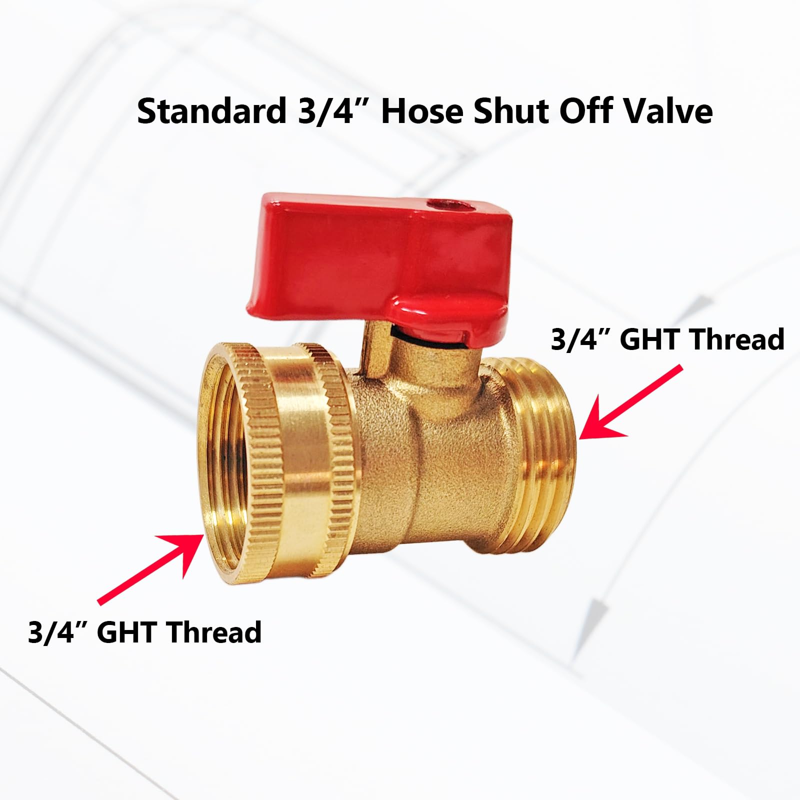 HQMPC heavy-duty brass valve with a solid metal handle