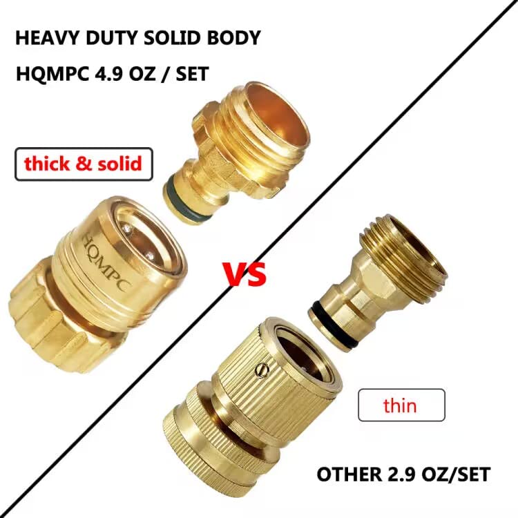 HQMPC No Pb brass female coupler for secure hose connections.