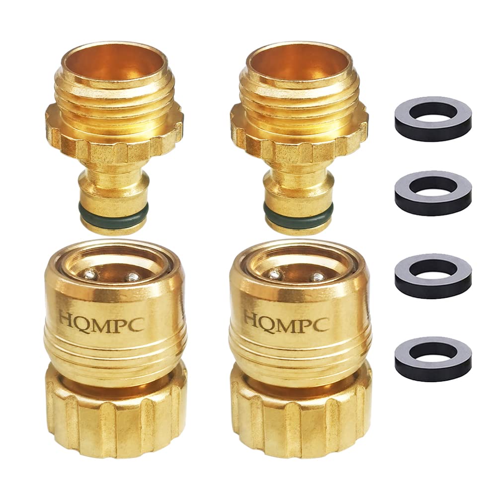 HQMPC No Pb brass garden hose quick connect fittings for durable, leak-free watering.