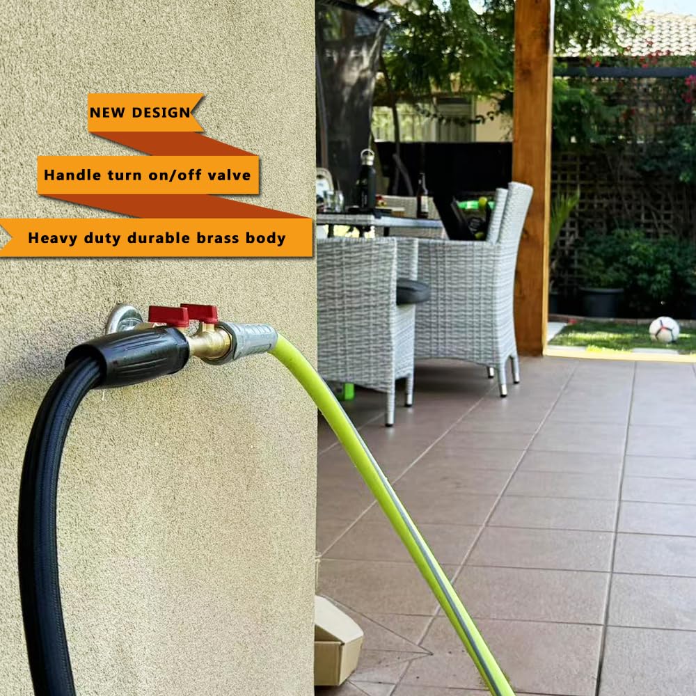 HQMPC outdoor water splitter compatible with standard hoses
