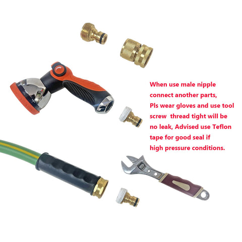 HQMPC standard 3/4 inch GHT compatibility with common hoses.