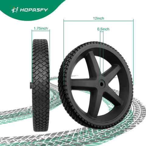 HQPASFY 12in wheel side profile highlights durable construction for longevity.