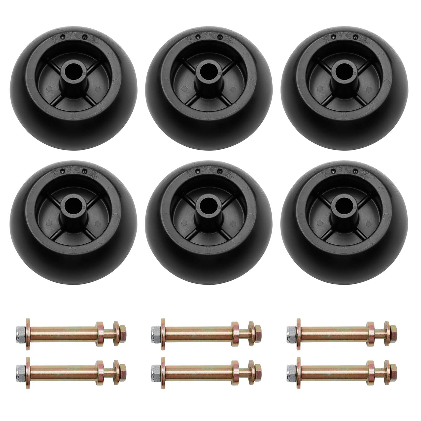 HQPASFY anti-scalp deck wheel kit close-up for even mowing and reduced scalping.