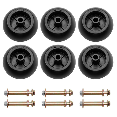 HQPASFY anti-scalp deck wheel kit close-up for even mowing and reduced scalping.