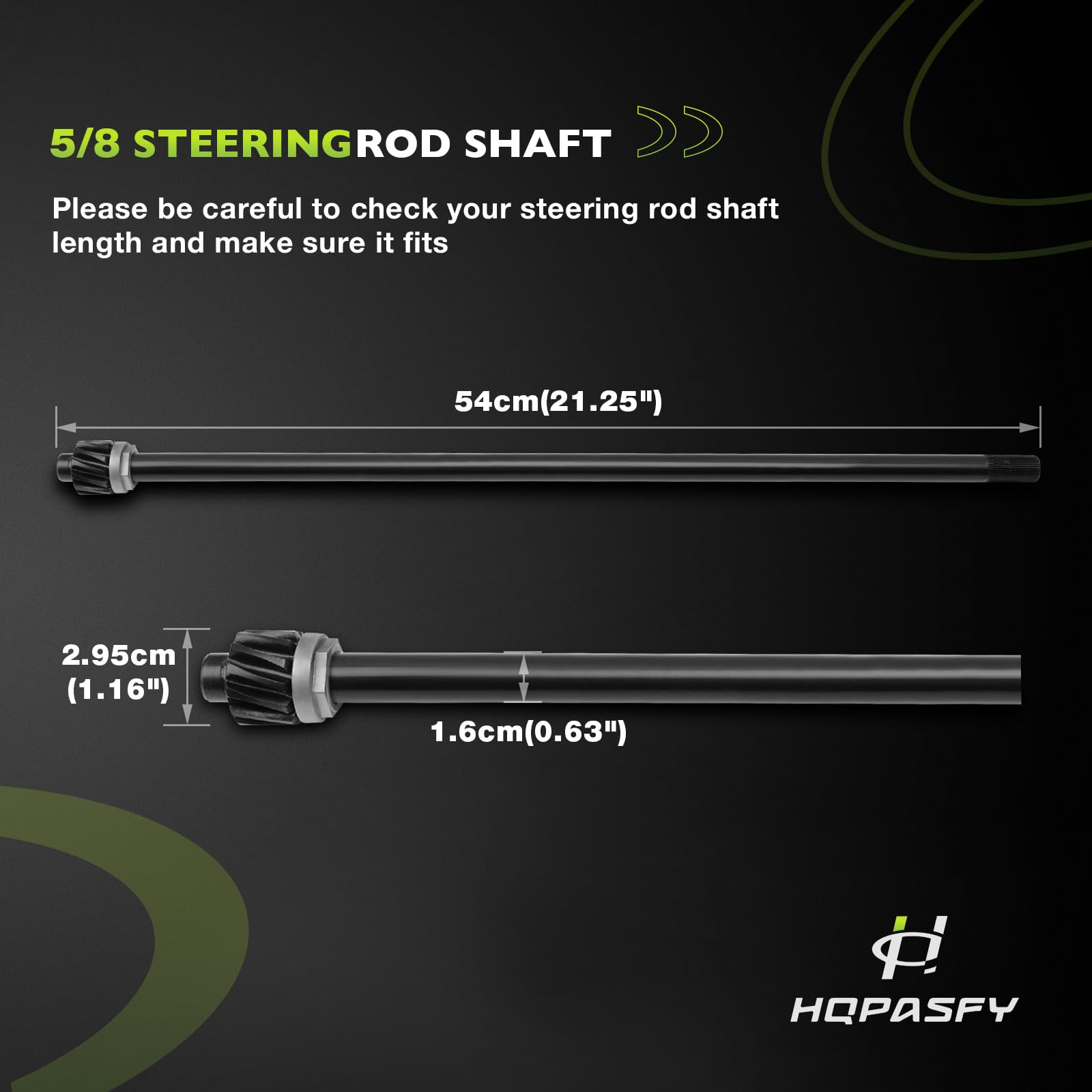 HQPASFY cap washer and screw stabilizes the steering assembly