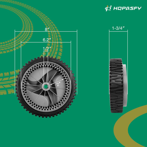 HQPASFY Craftsman-compatible front drive wheel improves maneuverability on uneven turf