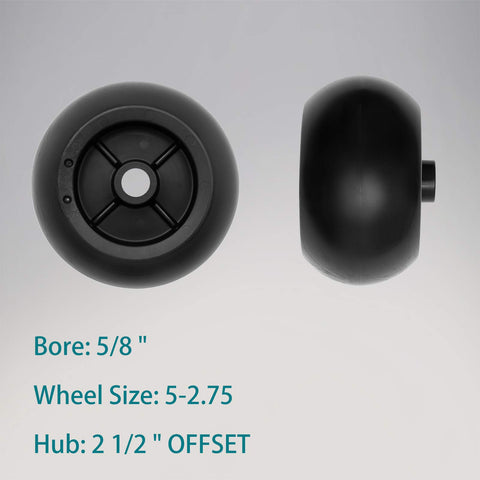 HQPASFY deck wheel kit close-up highlights a 5/8-inch bore and durable materials.