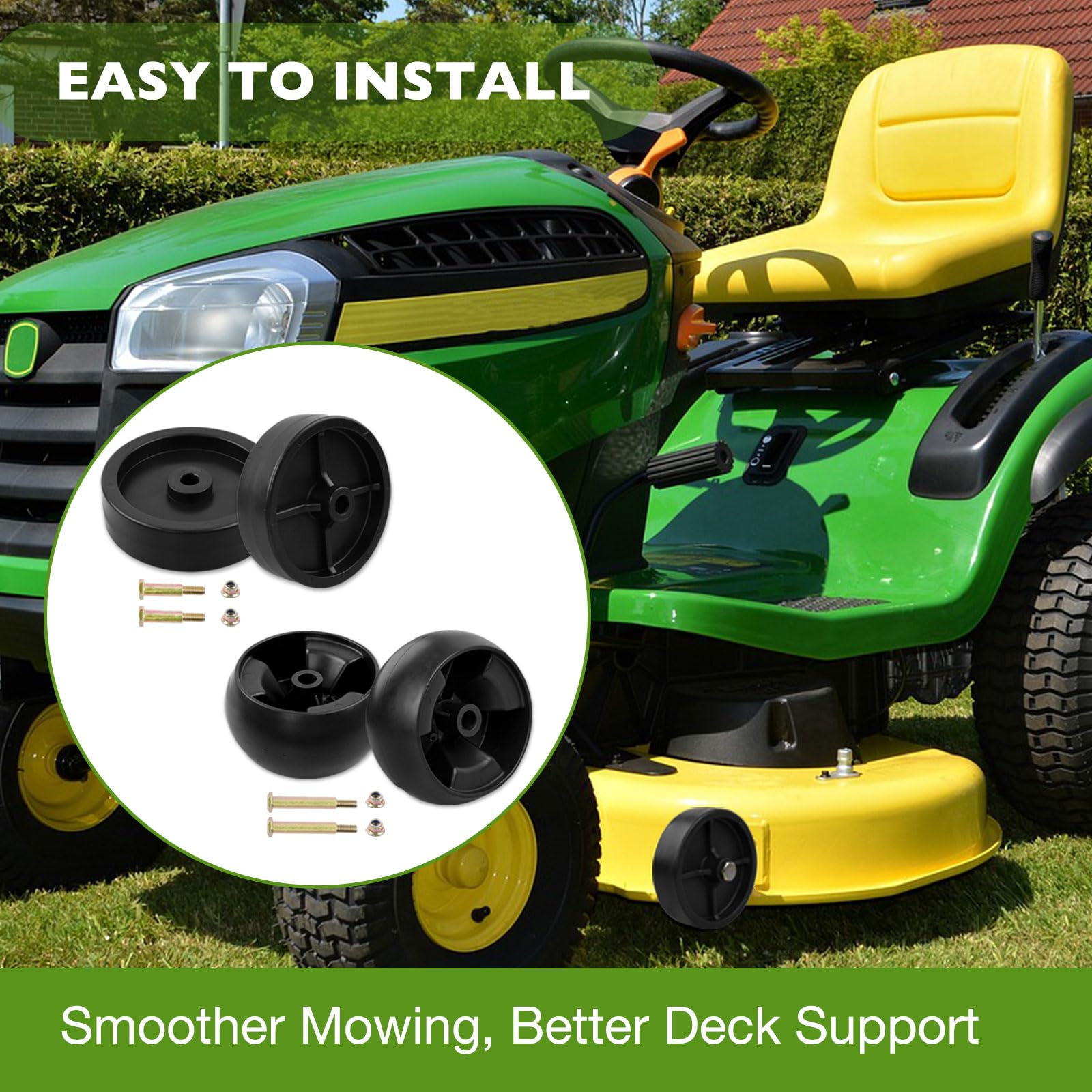 HQPASFY deck wheels closeup highlighting rugged construction