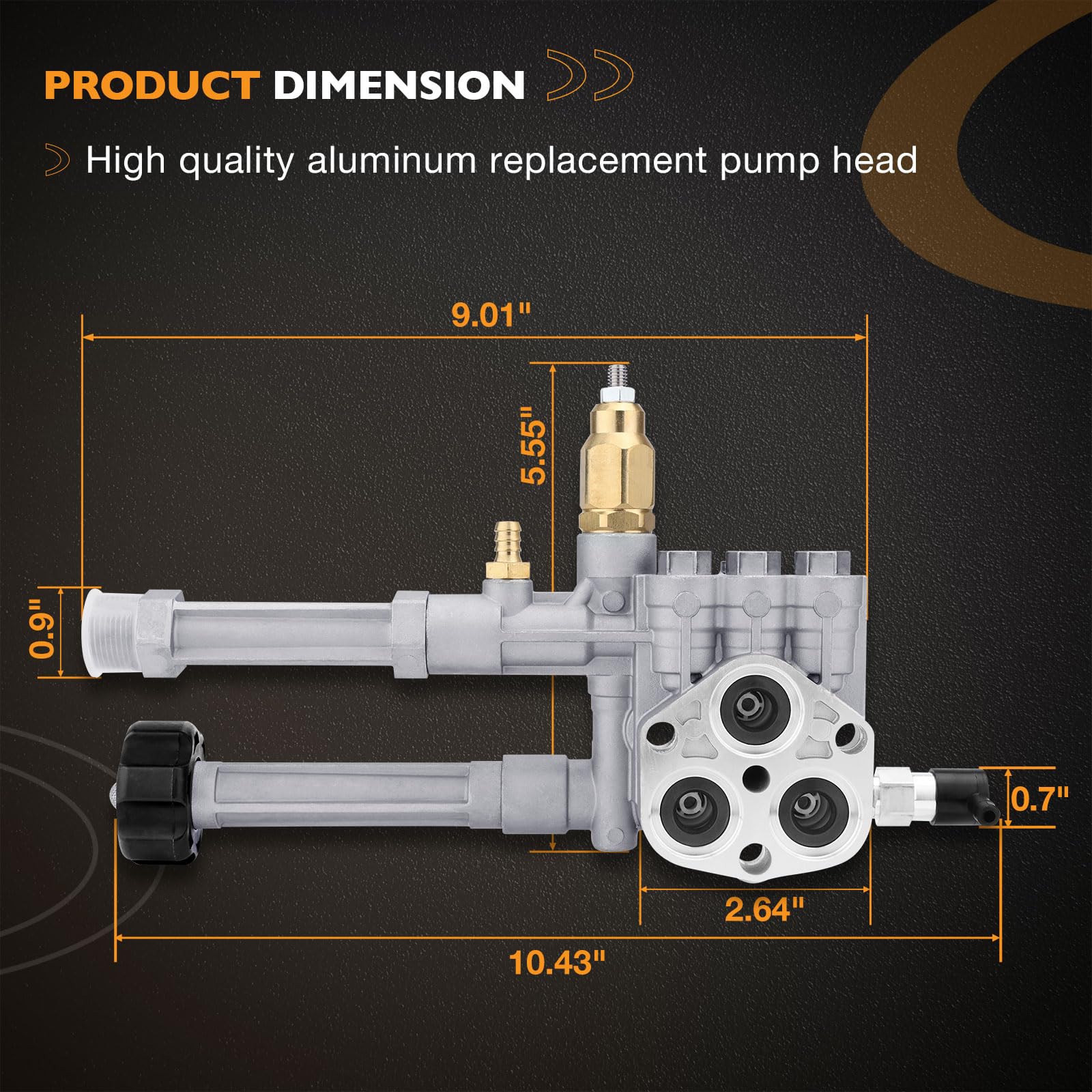 HQPASFY durable aluminum body enhances longevity and corrosion resistance