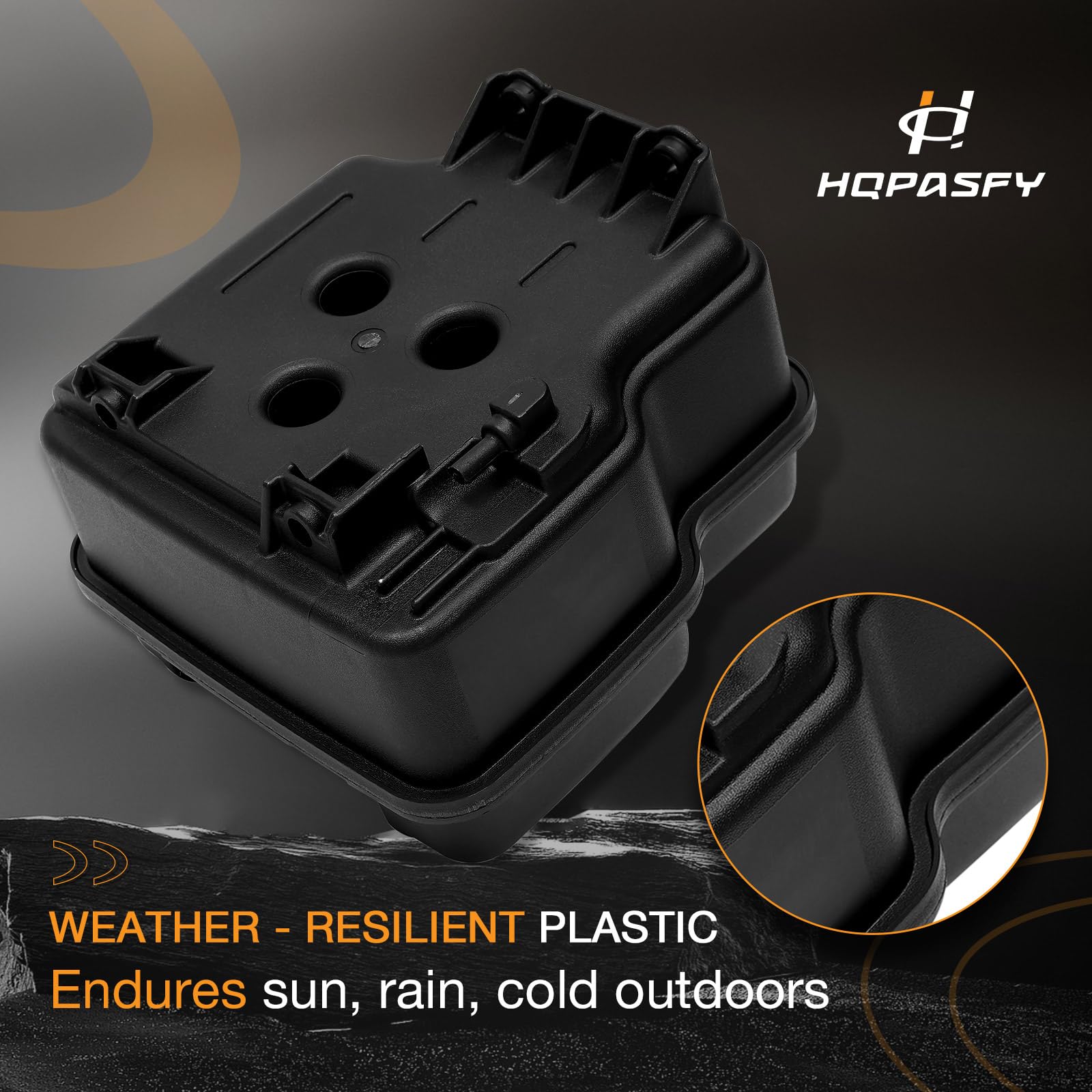HQPASFY fuel tank cap pentagonal cap closeup, distinctive design for compatibility and grip.