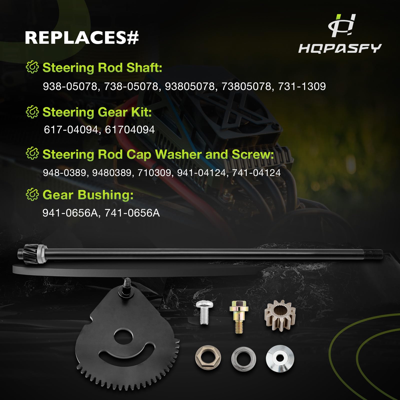 HQPASFY gear bushing reduces play and wear in steering linkage