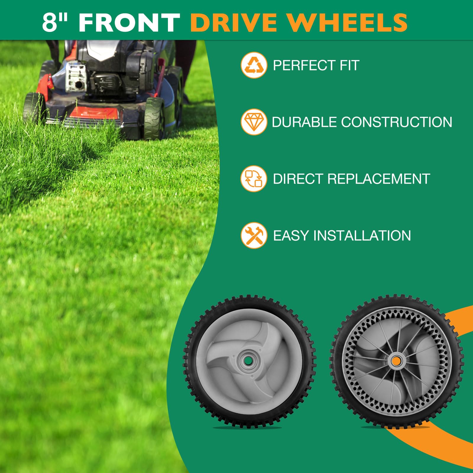 HQPASFY durable lawn mower wheel installation for quick replacement