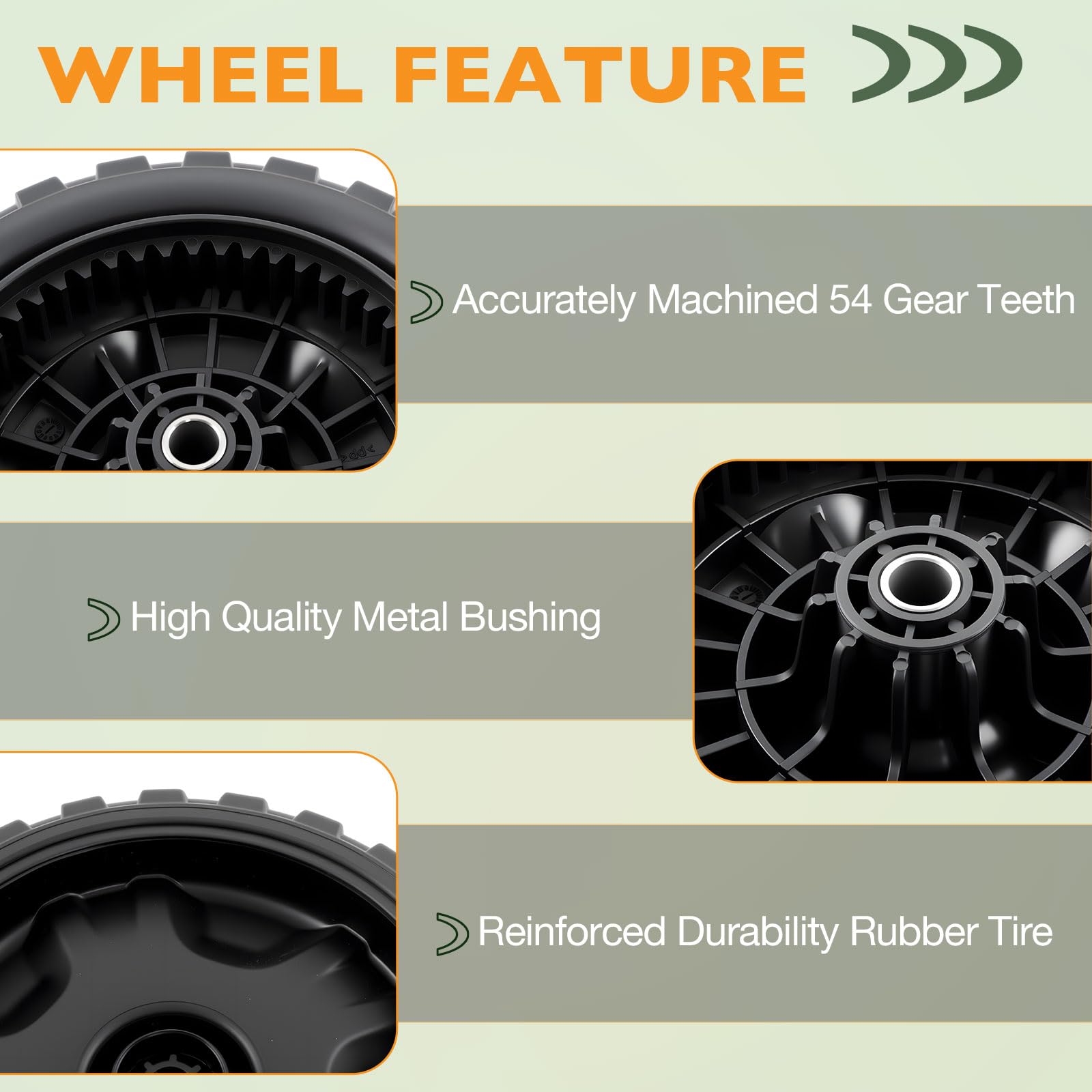 HQPASFY non-slip tread pattern enhances traction on damp grass