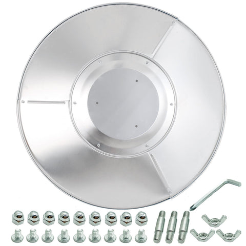 HQQ outdoor reflector shield with 33-inch diameter for efficient heat reflection