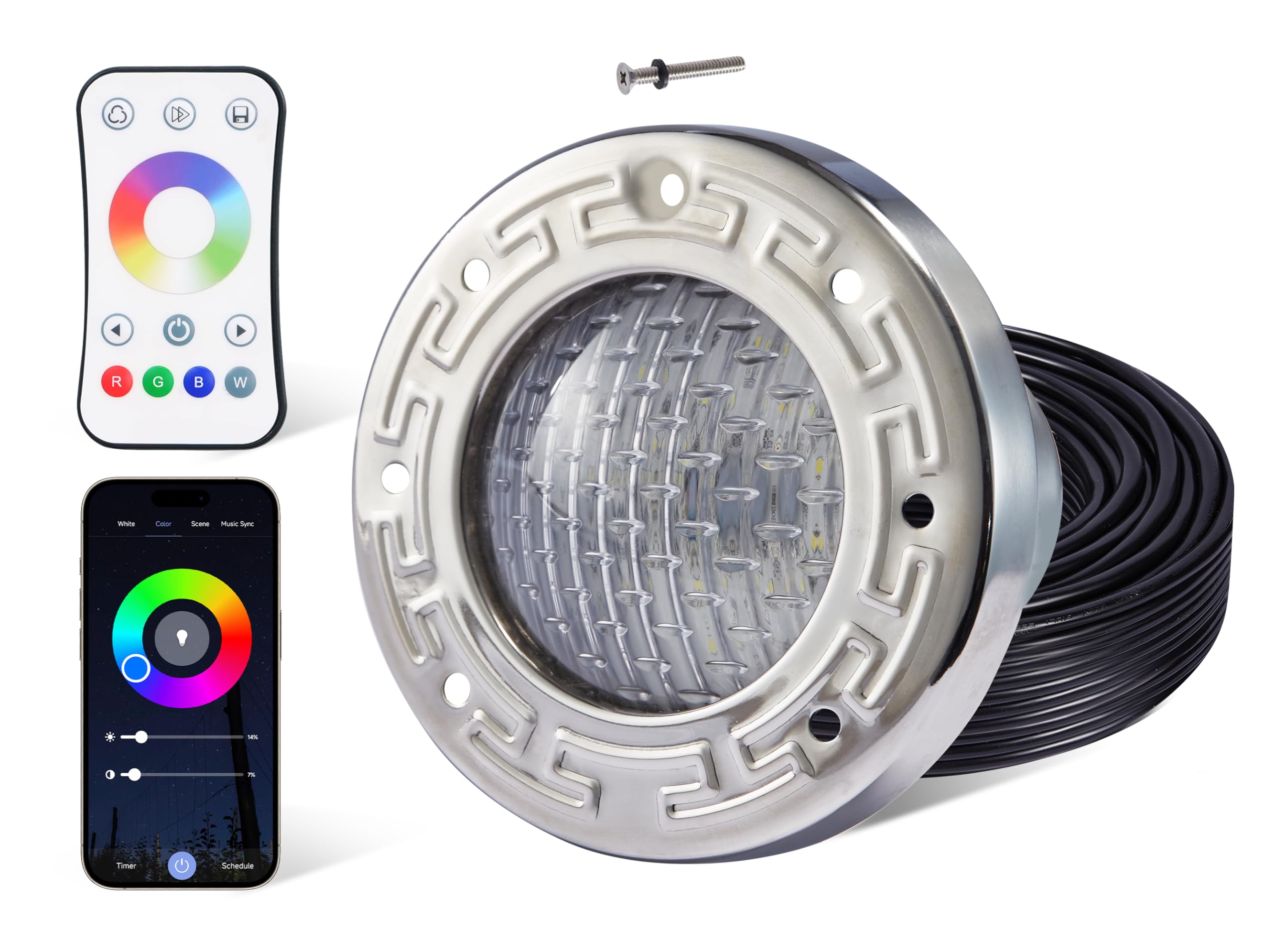 HQUA PN04DC RGBW color control for vibrant pool mood lighting