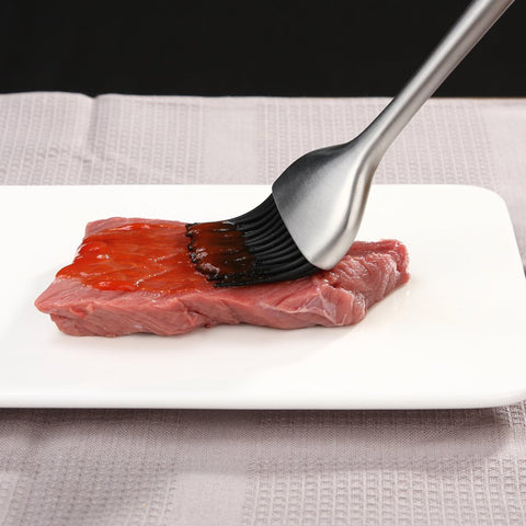 HQY basting brush heat resistant up to 480F for high heat glazing.