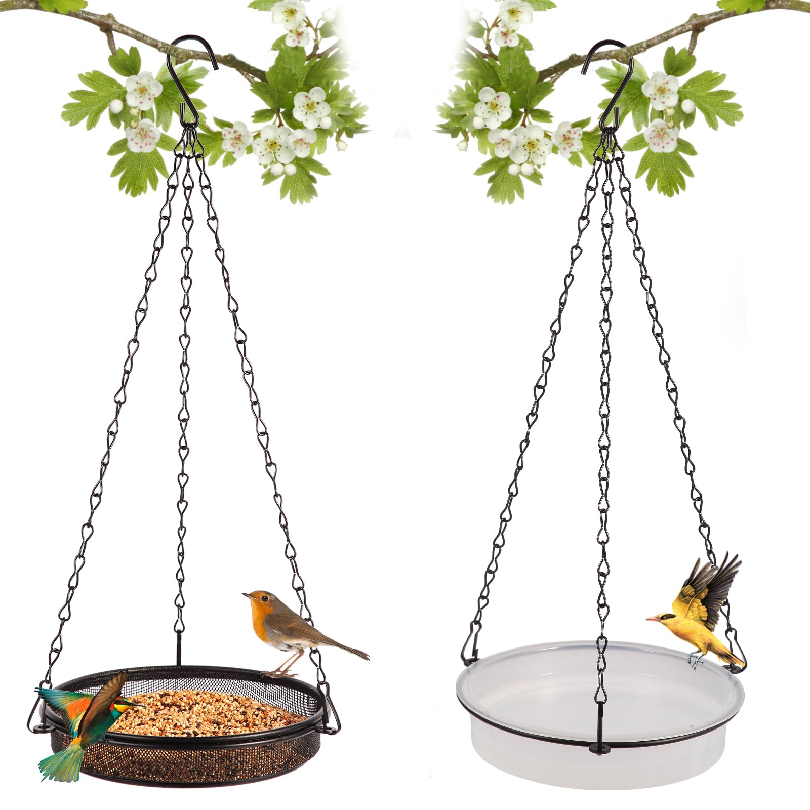 HRAYLTOP bird feeder tray assembly enabling flexible setups to attract more birds