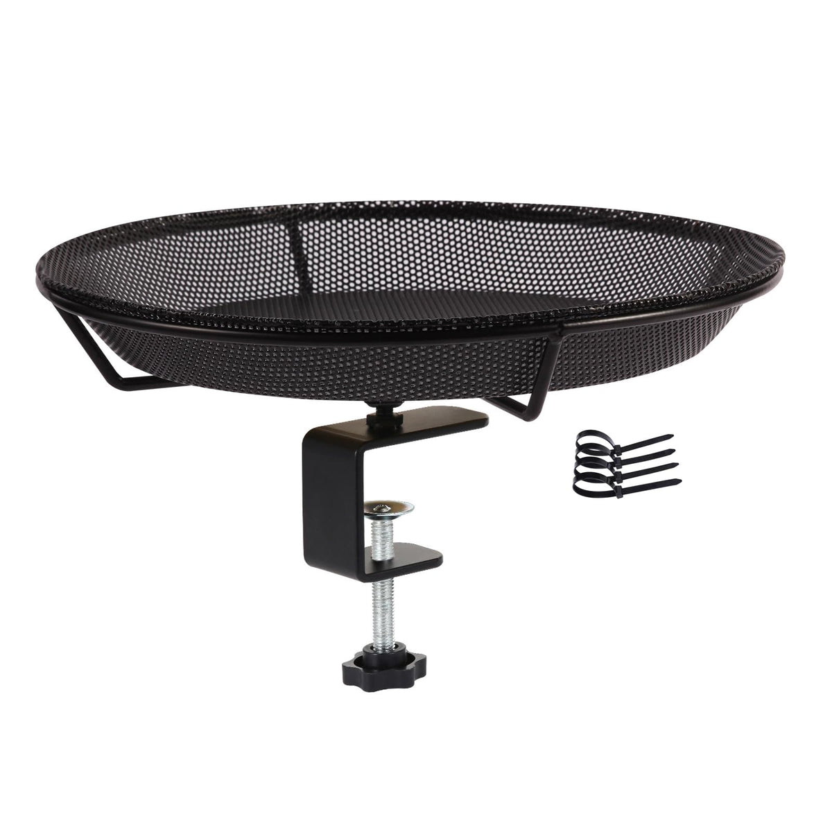 HRAYLTOP deck mounted bird feeder bowl on a sturdy bracket attracts birds to your garden